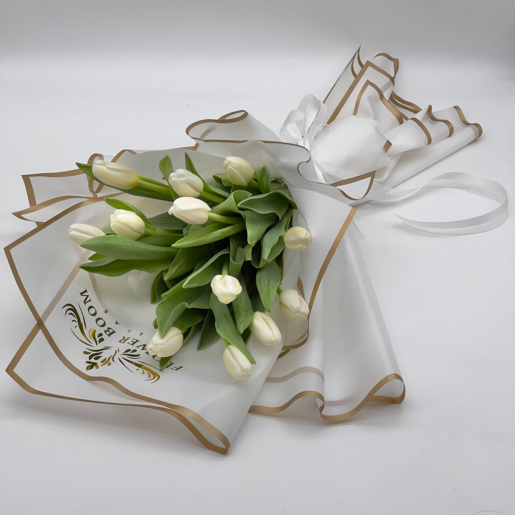 A Dozen White Tulips