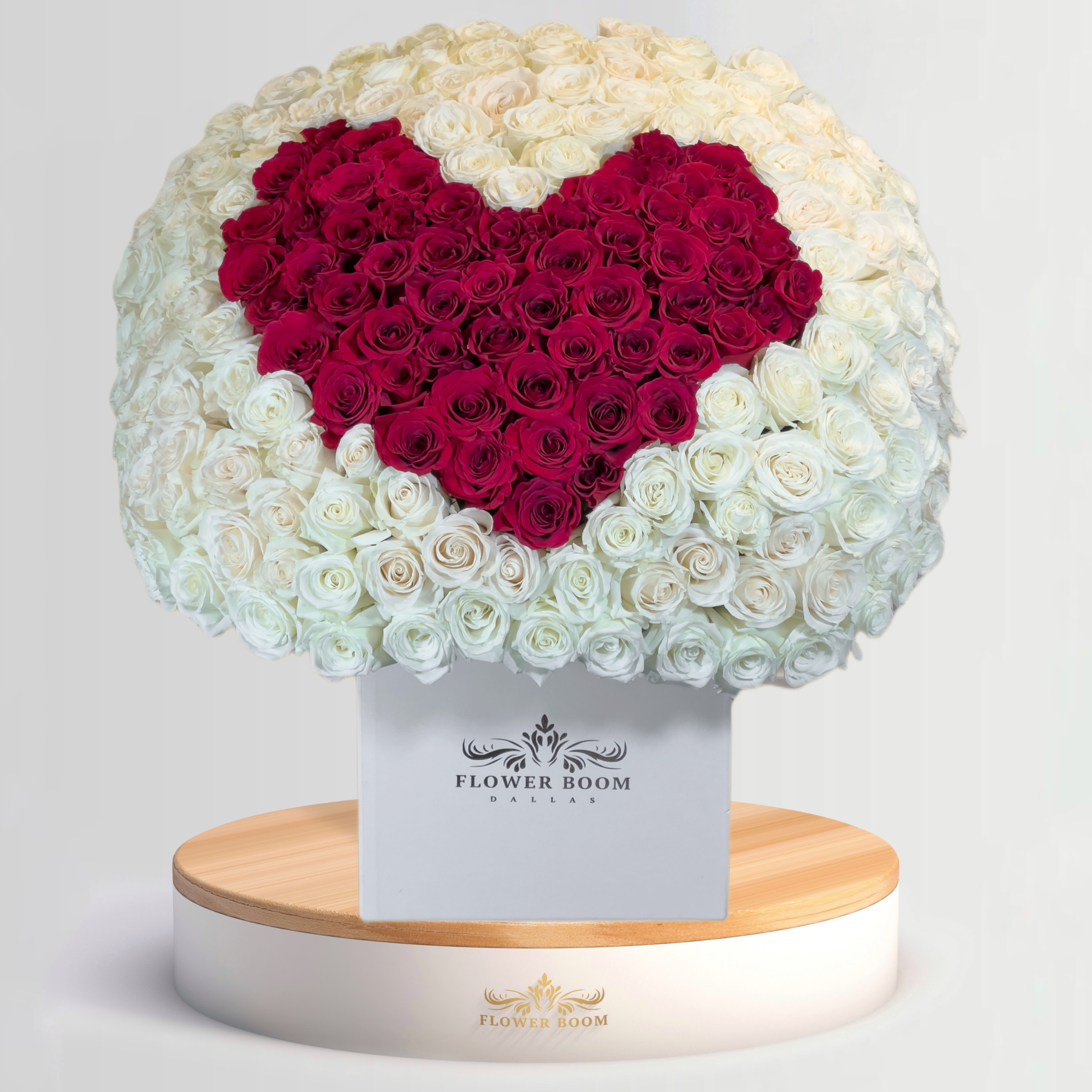 Red Rose with Heart Shape  Same Day Flower Delivery Houston TX, Dallas TX