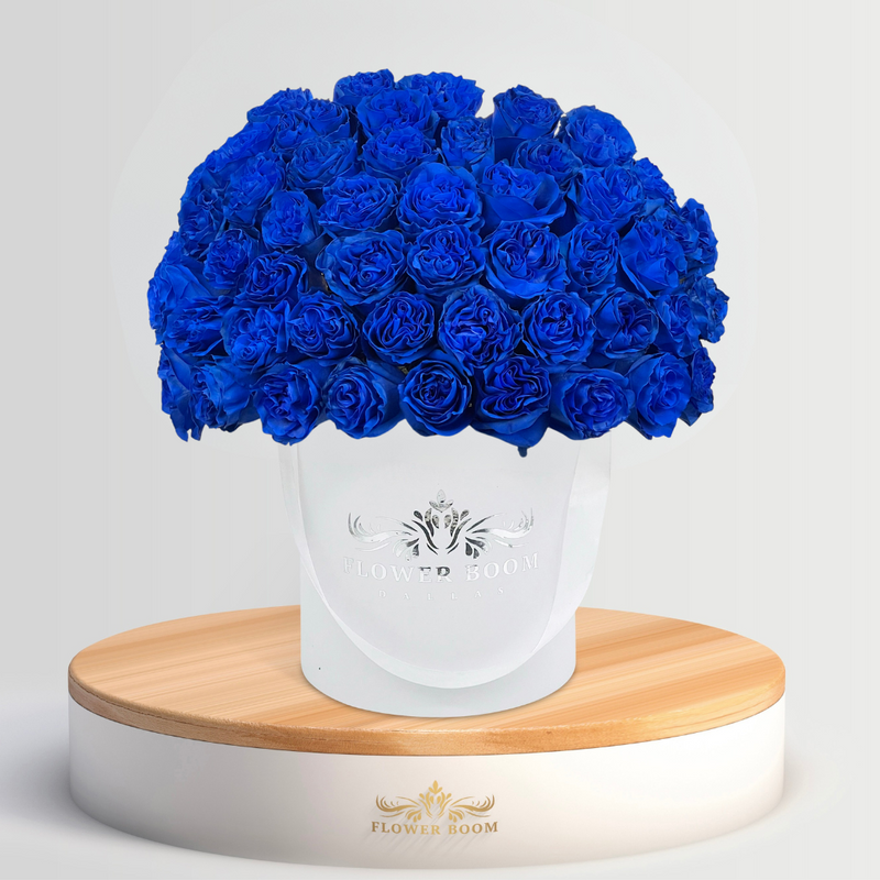 Blue Rose Box - Flowers in Boxes Delivery | Flower Boom Dallas