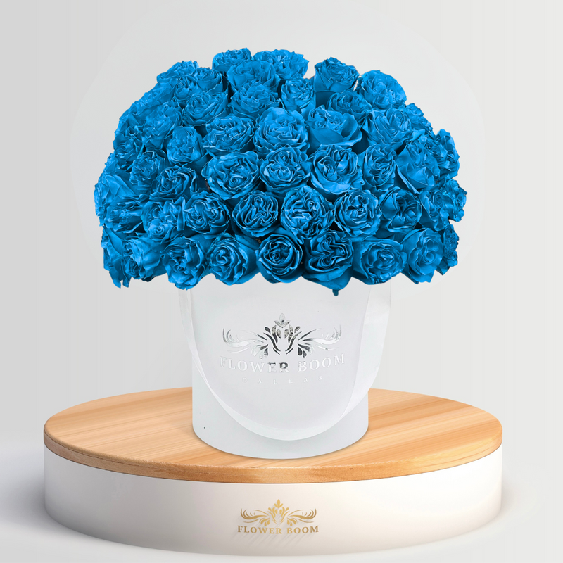 ☆Blue roses様ご予約☆ Light Blue Roses | Flowers in Box | Free Flower Delivery Dallas