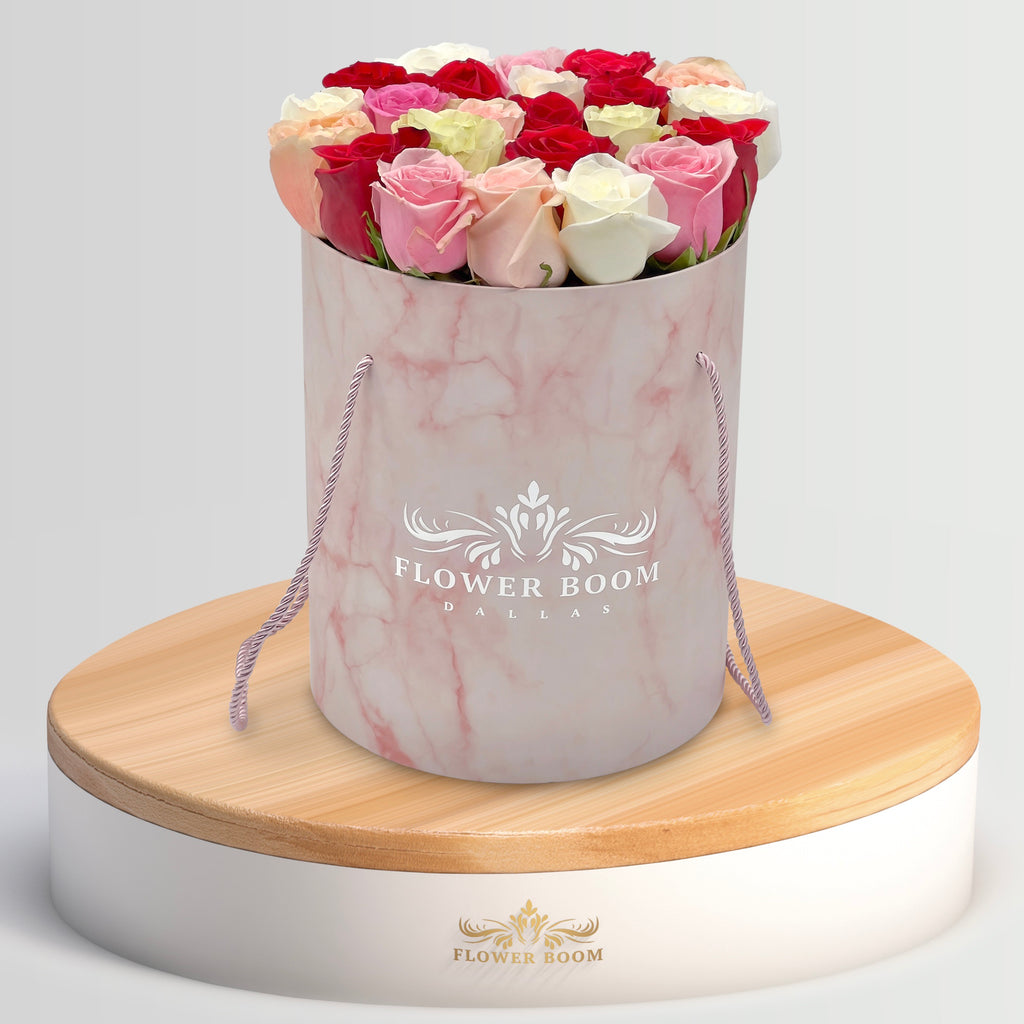 Violetta Light Pink Roses In A Two Tier Heart Shaped Box