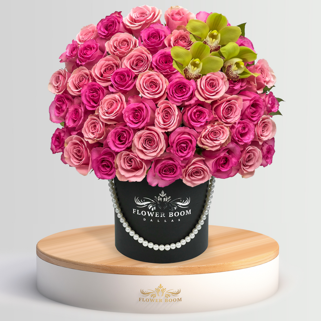 Cutie Flowers Box - Pink Roses And Cymbidium Orchids  display picture 3