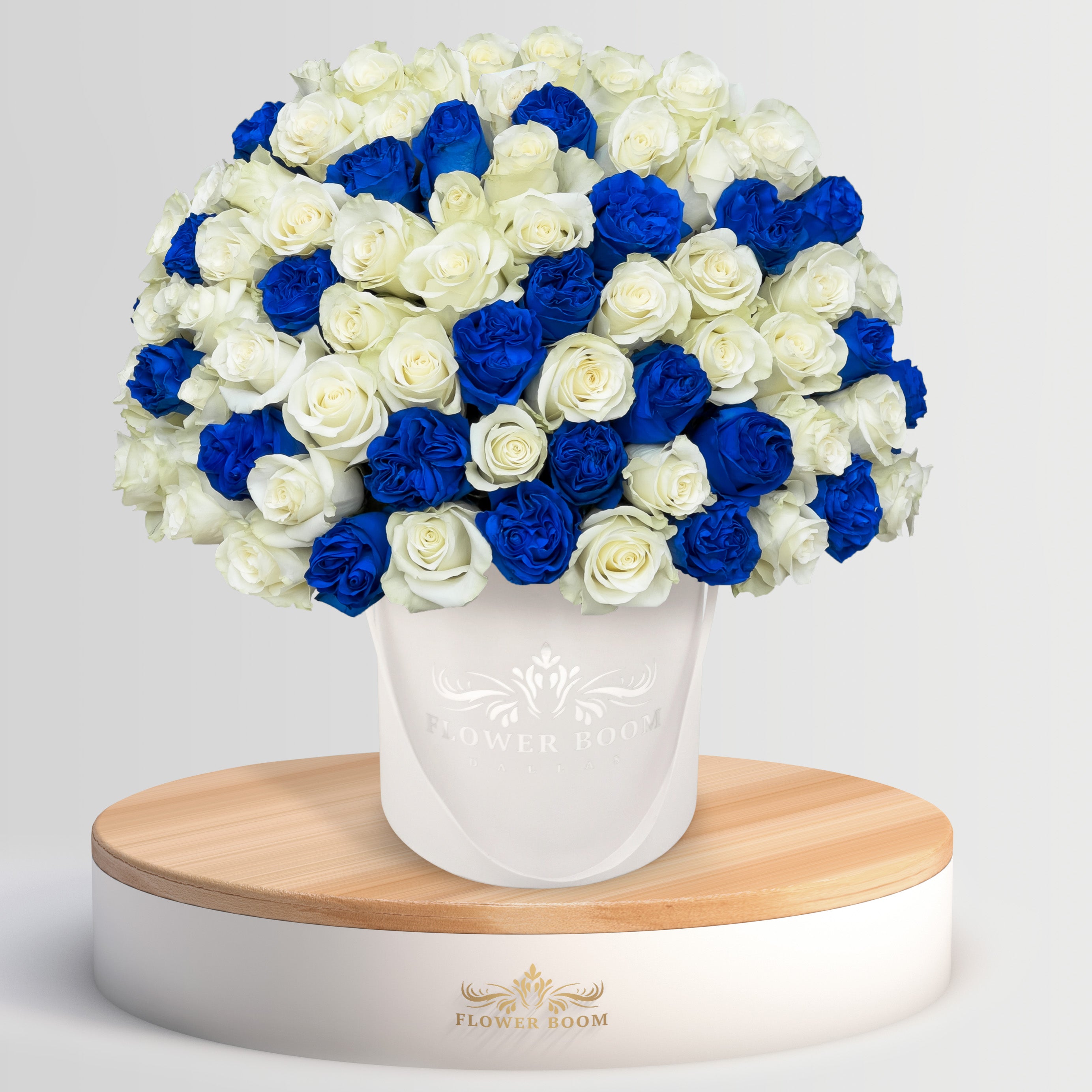 Light Blue And White Rose Bouquet
