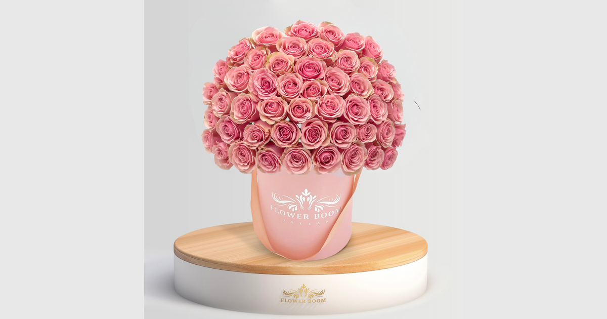 Signature Geraldine Roses In a Box | Flower Box Delivery