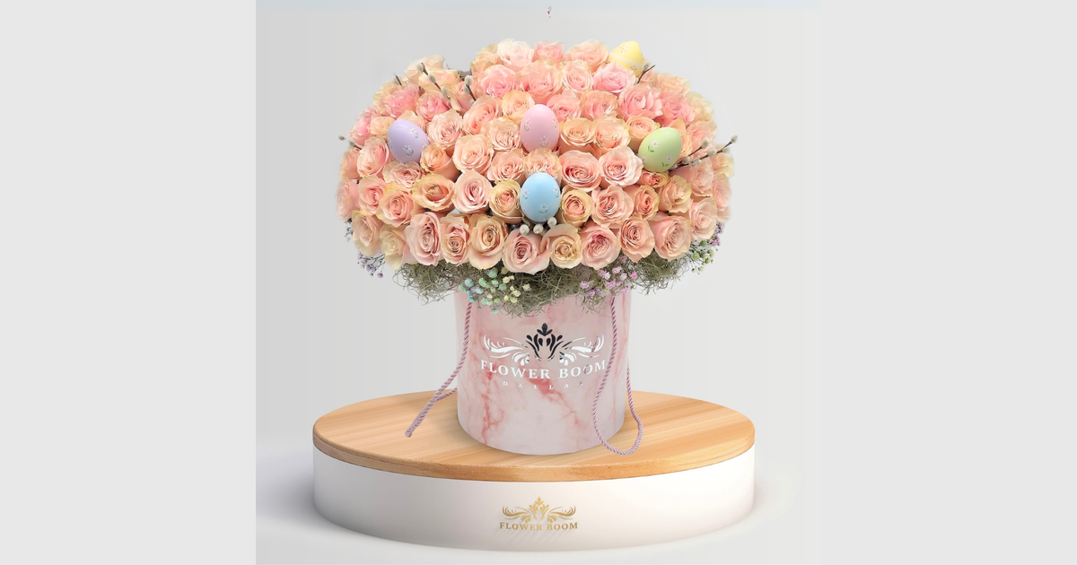 Pink Easter Roses Bouquet | Fresh Spring Flower Arrangement Dallas