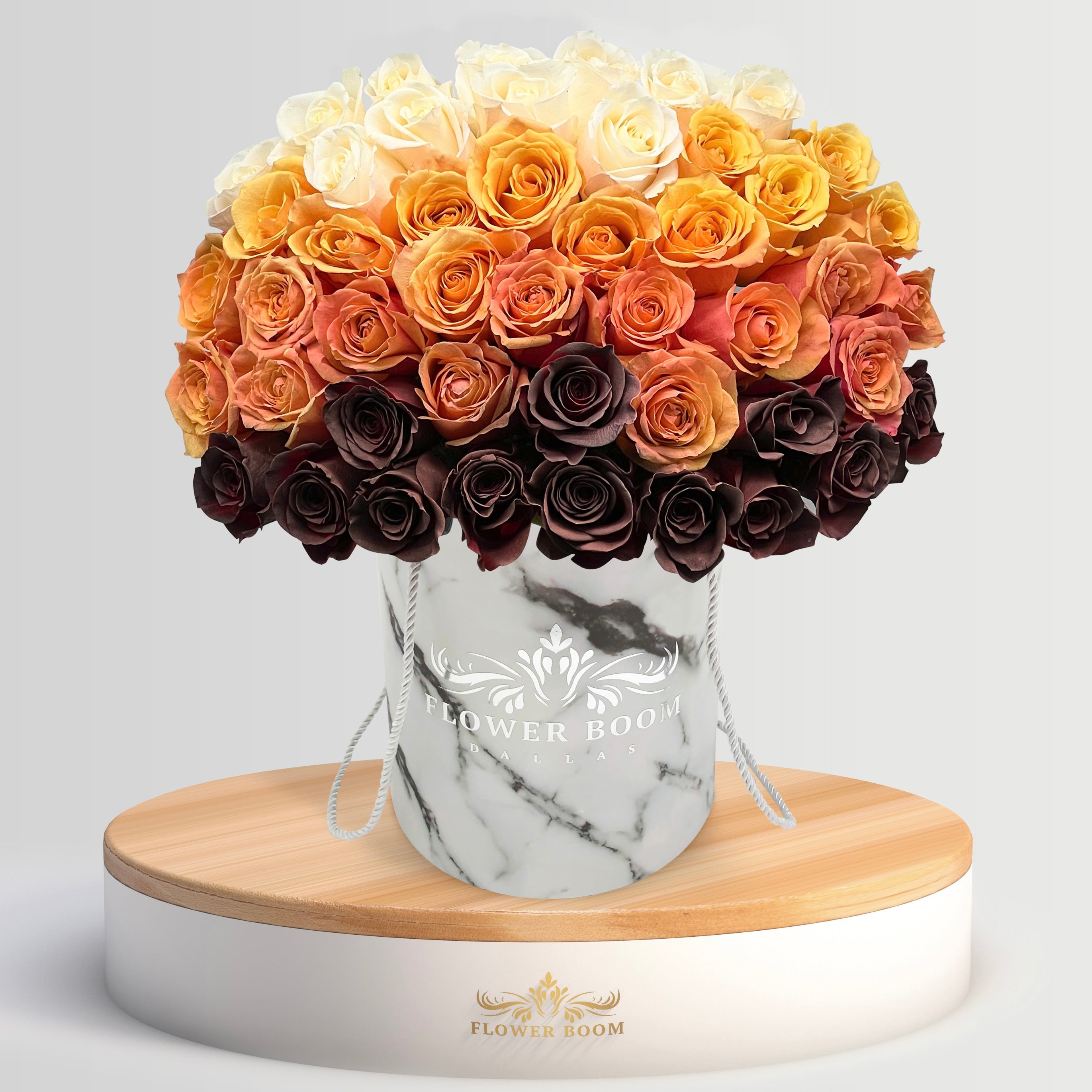 Orange Roses Luxury Arrangement in Box