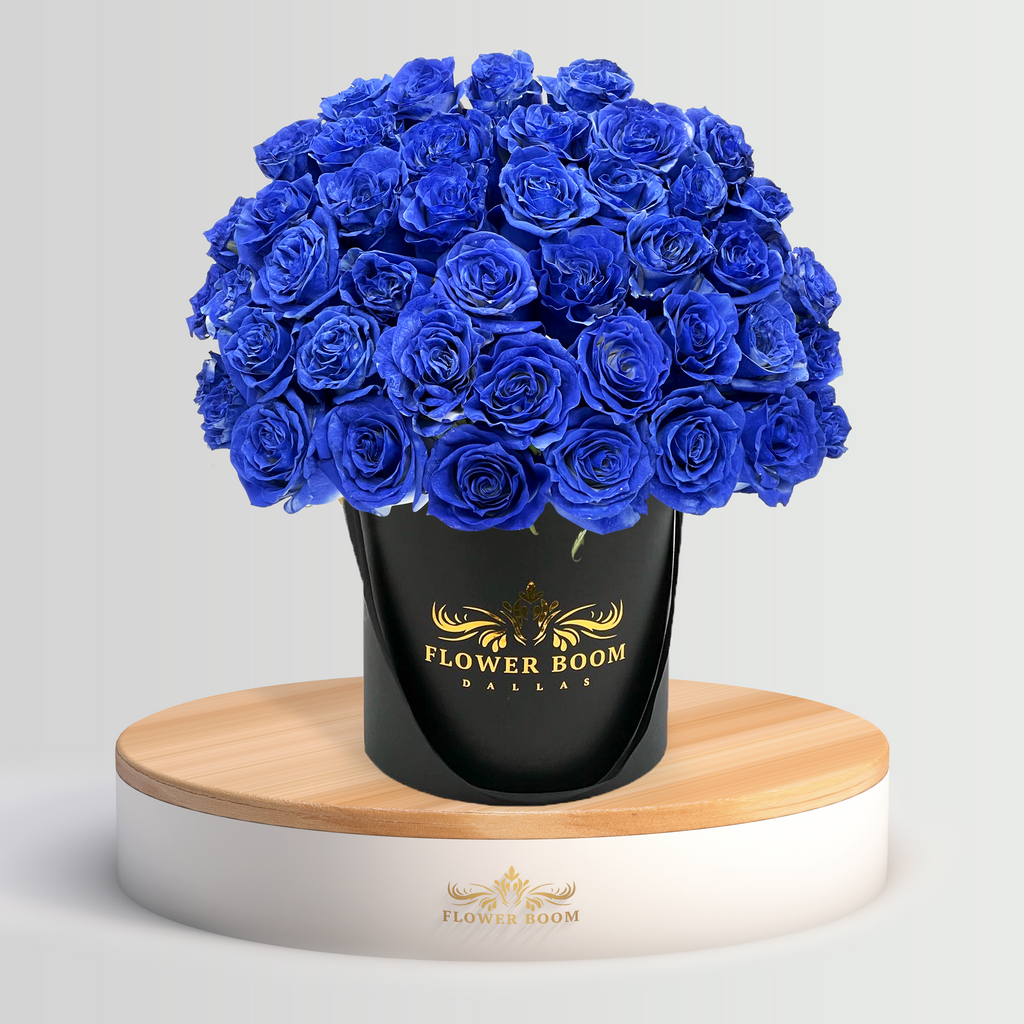 Blue Rose Box - Flowers in Boxes Delivery | Flower Boom Dallas