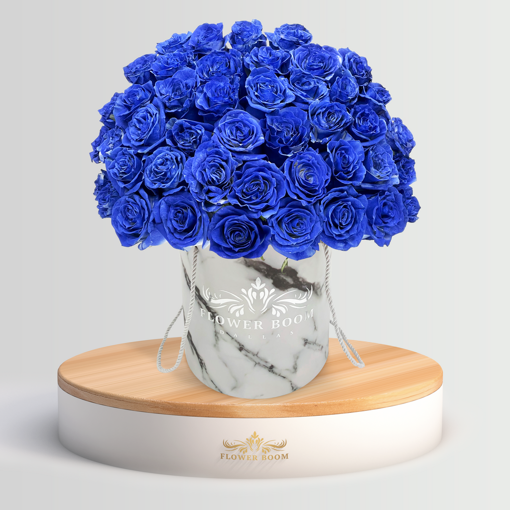 Dark Blue Roses Bouquet