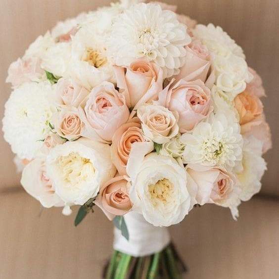 Light Peach Roses - Bridal Bouquets in Dallas | Wedding bouquet