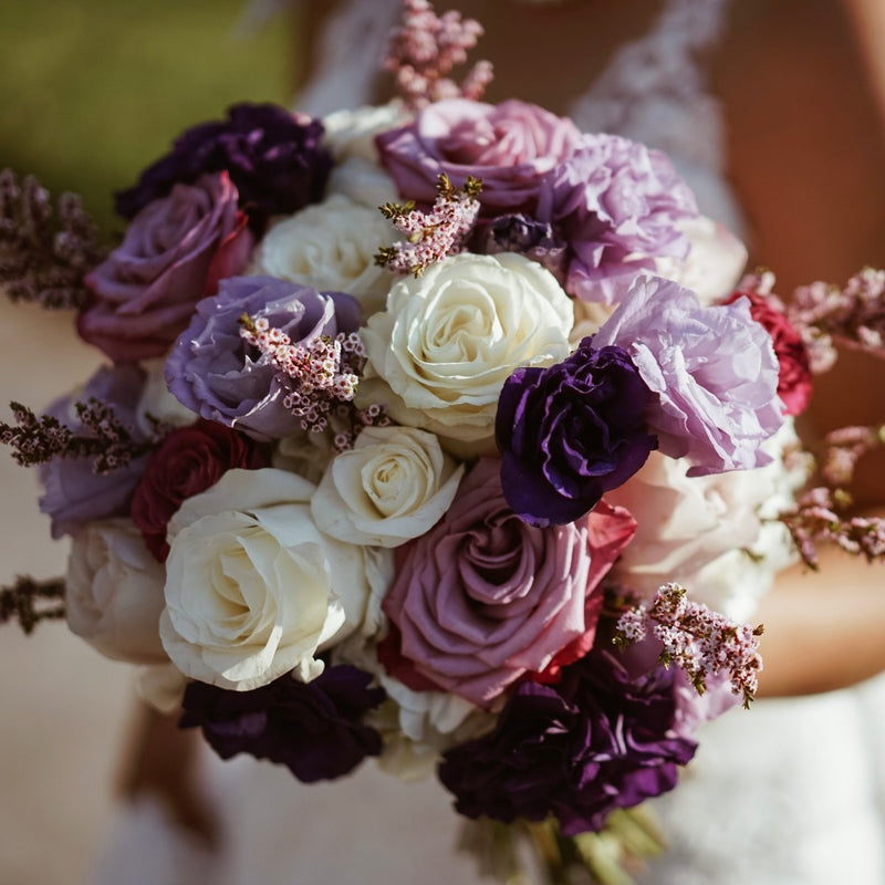 lavender flower bridal bouquet Purple Rose Bridal Bouquet | Unique Bride Flowers