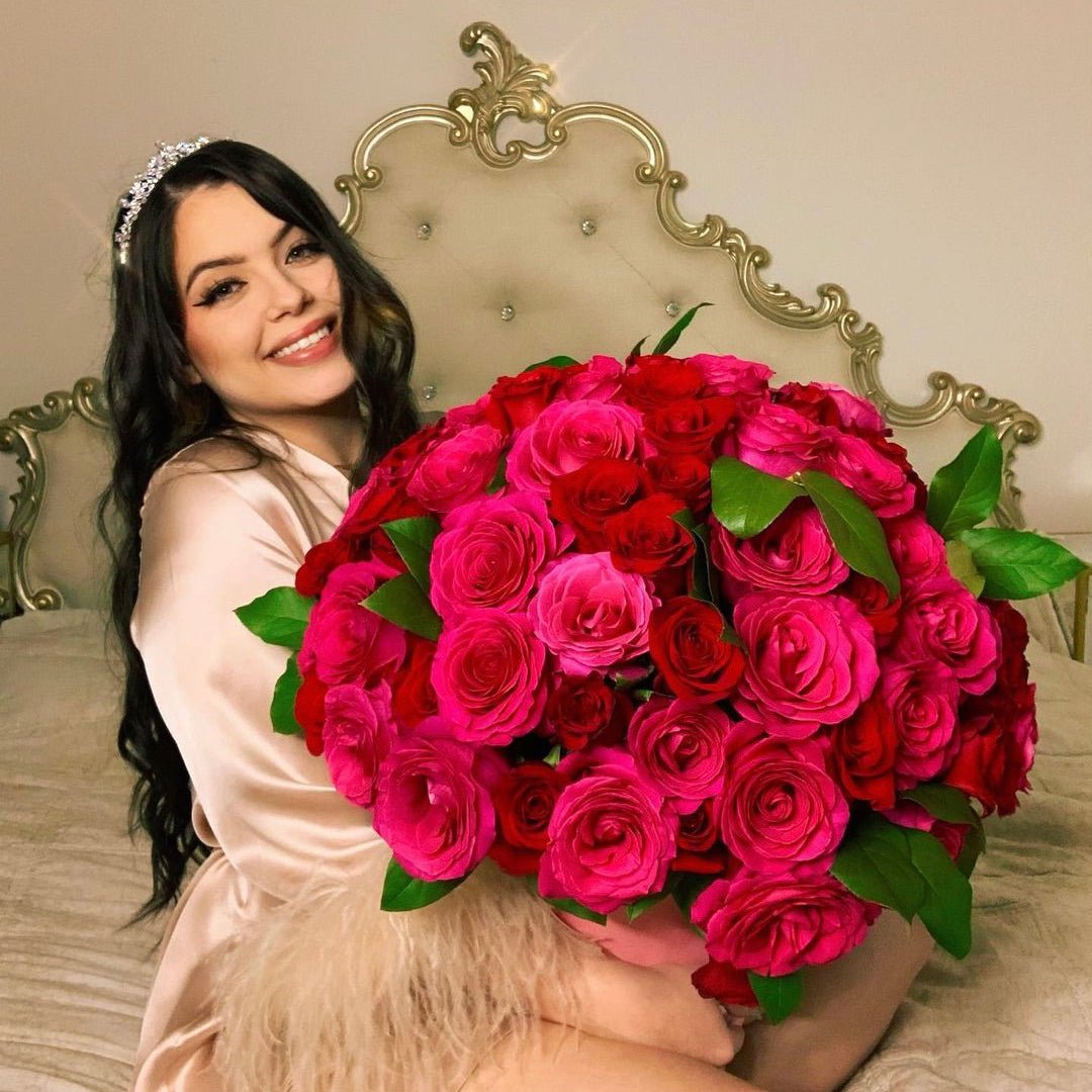 Red And Pink Roses Bouquet