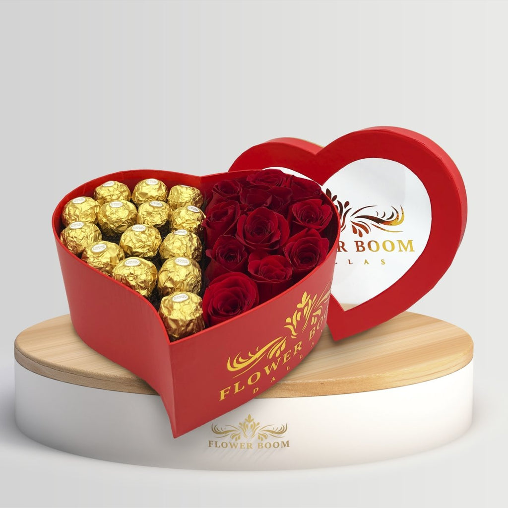 I Love You Rose and Chocolate Ferrero Gift Box Luxury Gift 